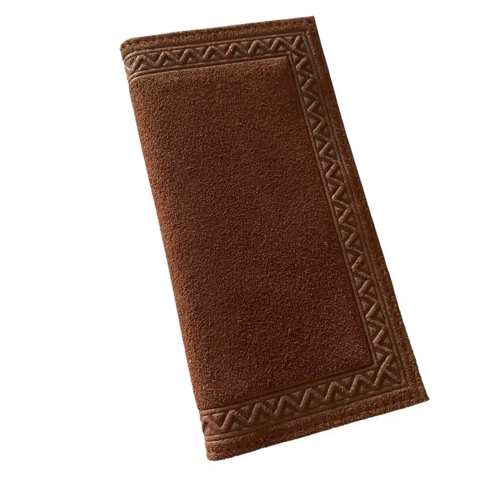 NWT Men’s JUSTIN RODEO SUEDE LEATHER RFID WALLET WITH GEOMETRIC TRIM 23093767W1